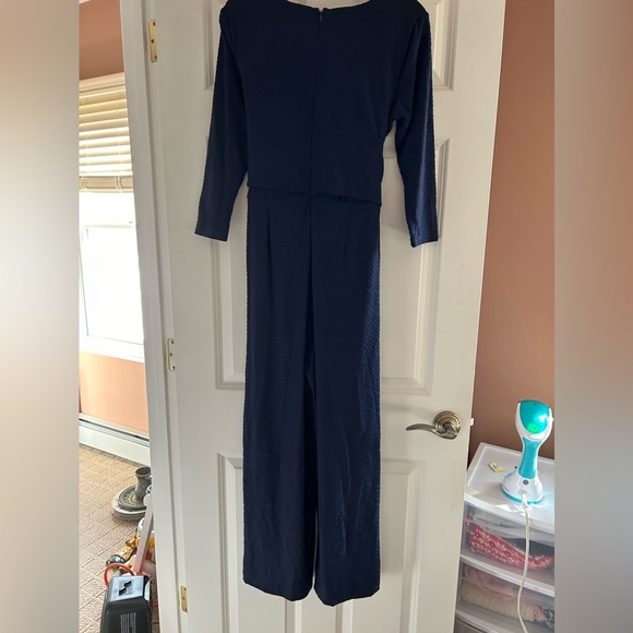 J. McLaughlin Navy Textured Greta Jumpsuit - Picture 4 of 8